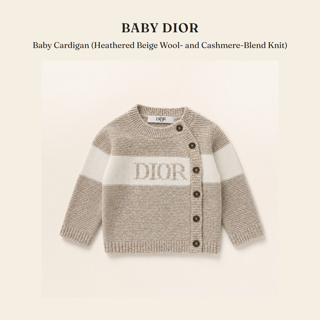 베이비 디올(Baby Dior) Baby Cardigan (Heathered Beige Wool- and Cashmere-Blend Knit) - 영국 정품 직수입 | Lhea UK(레아영국)