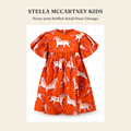 스텔라 매카트니 키즈(Stella McCartney Kids) Horse-print Ruffled-detail Dress (Orange) 원피스 - 영국 정품 직수입 | Lhea UK(레아영국)