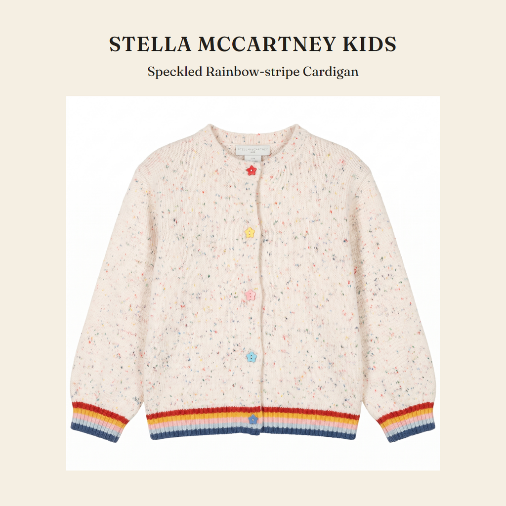 스텔라 매카트니 키즈(Stella McCartney Kids) Speckled Rainbow-stripe Cardigan - 영국 정품 직수입 | Lhea UK(레아영국)