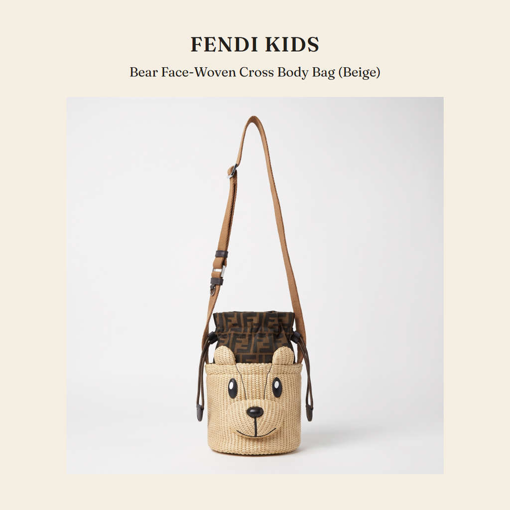 펜디 키즈(Fendi Kids) Bear Face-Woven Cross Body Bag (Beige) - 영국 정품 직수입 | Lhea UK(레아영국)