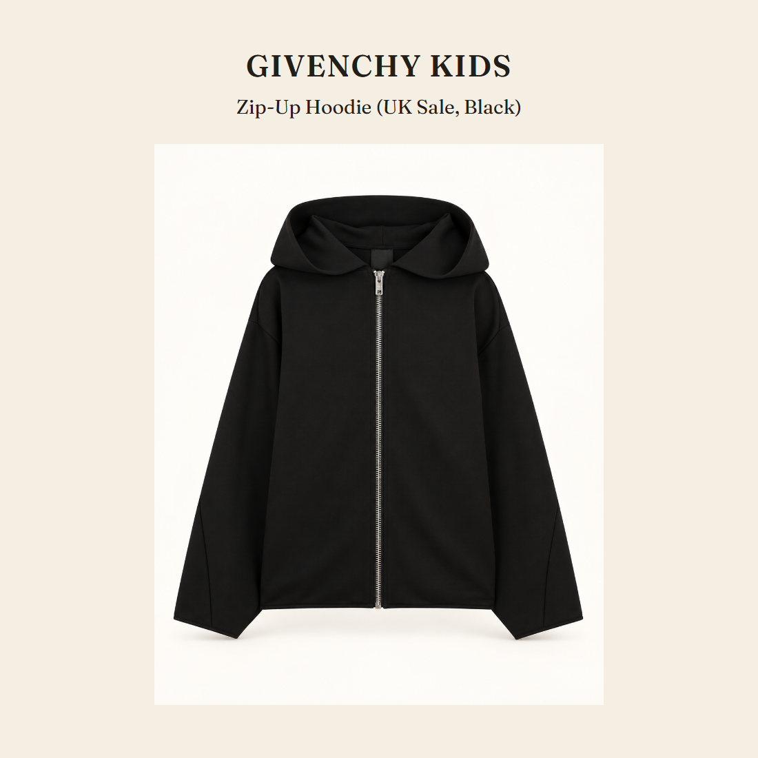 지방시 키즈(Givenchy Kids) Zip-Up Hoodie (UK Sale, Black) - 영국 정품 직수입 | Lhea UK(레아영국)