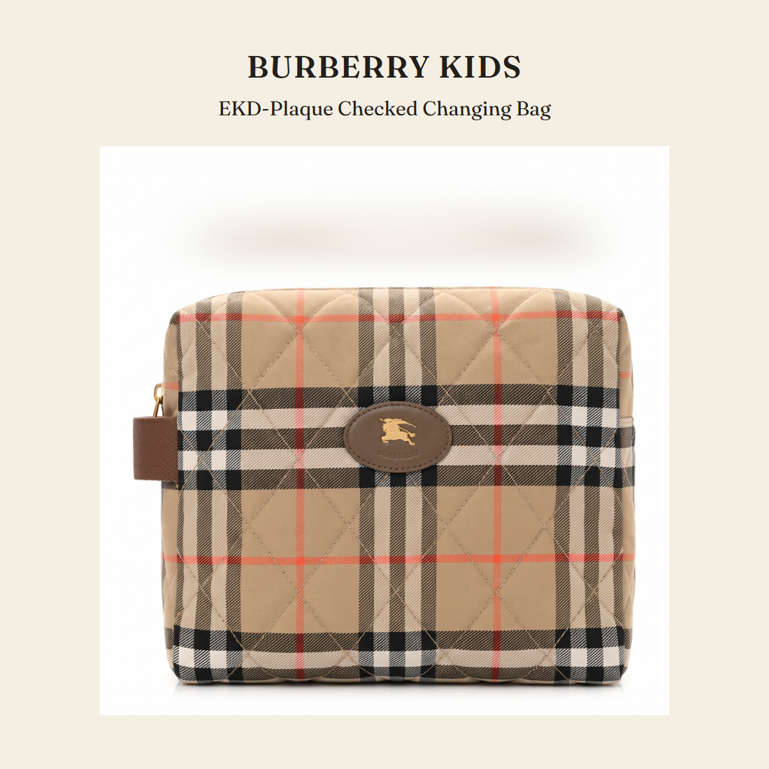 버버리 키즈(Burberry Kids) EKD-Plaque Checked Changing Bag - 영국 정품 직수입 | Lhea UK(레아영국)