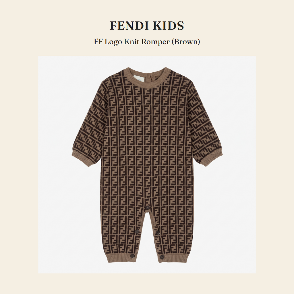 펜디 키즈(Fendi Kids) FF Logo Knit Romper (Brown) - 영국 정품 직수입 | Lhea UK(레아영국)