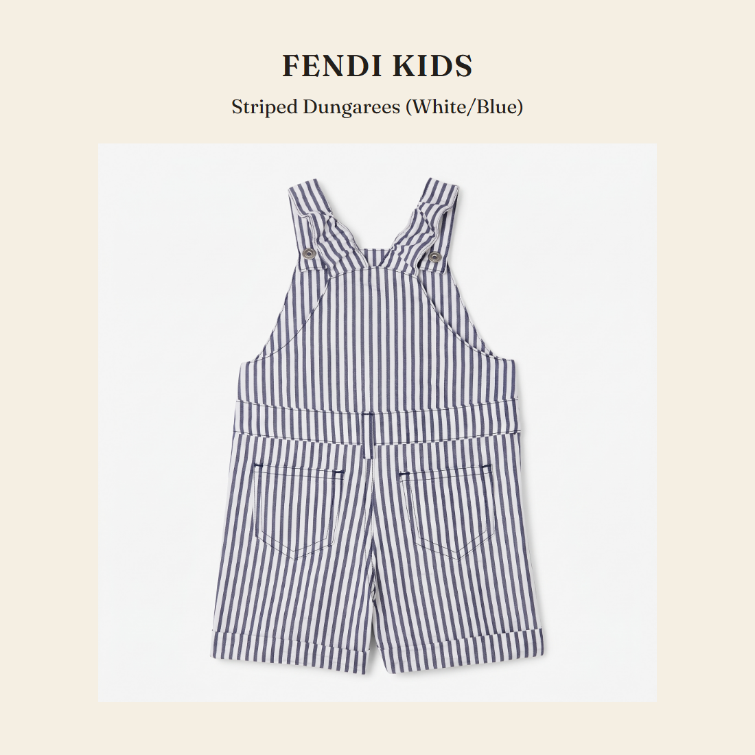 펜디 키즈(Fendi Kids) Striped Dungarees (White/Blue) - 영국 정품 직수입 | Lhea UK(레아영국)