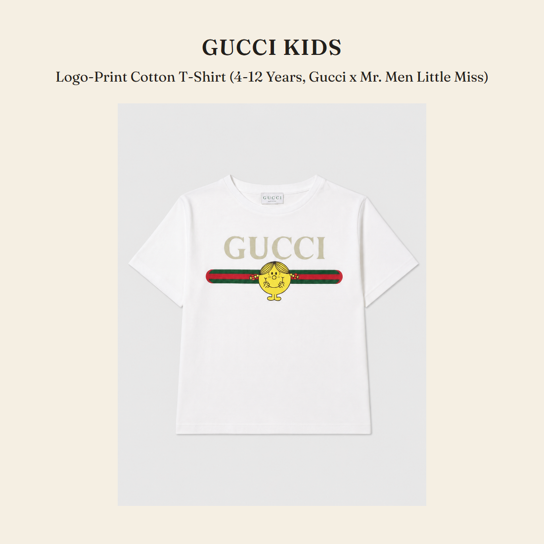 구찌 키즈(Gucci Kids) Logo-Print Cotton T-Shirt (4-12 Years, Gucci x Mr. Men Little Miss) - 영국 정품 직수입 | Lhea UK(레아영국)