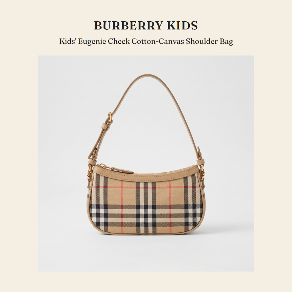 버버리 키즈(Burberry Kids) Kids' Eugenie Check Cotton-Canvas Shoulder Bag - 영국 정품 직수입 | Lhea UK(레아영국)