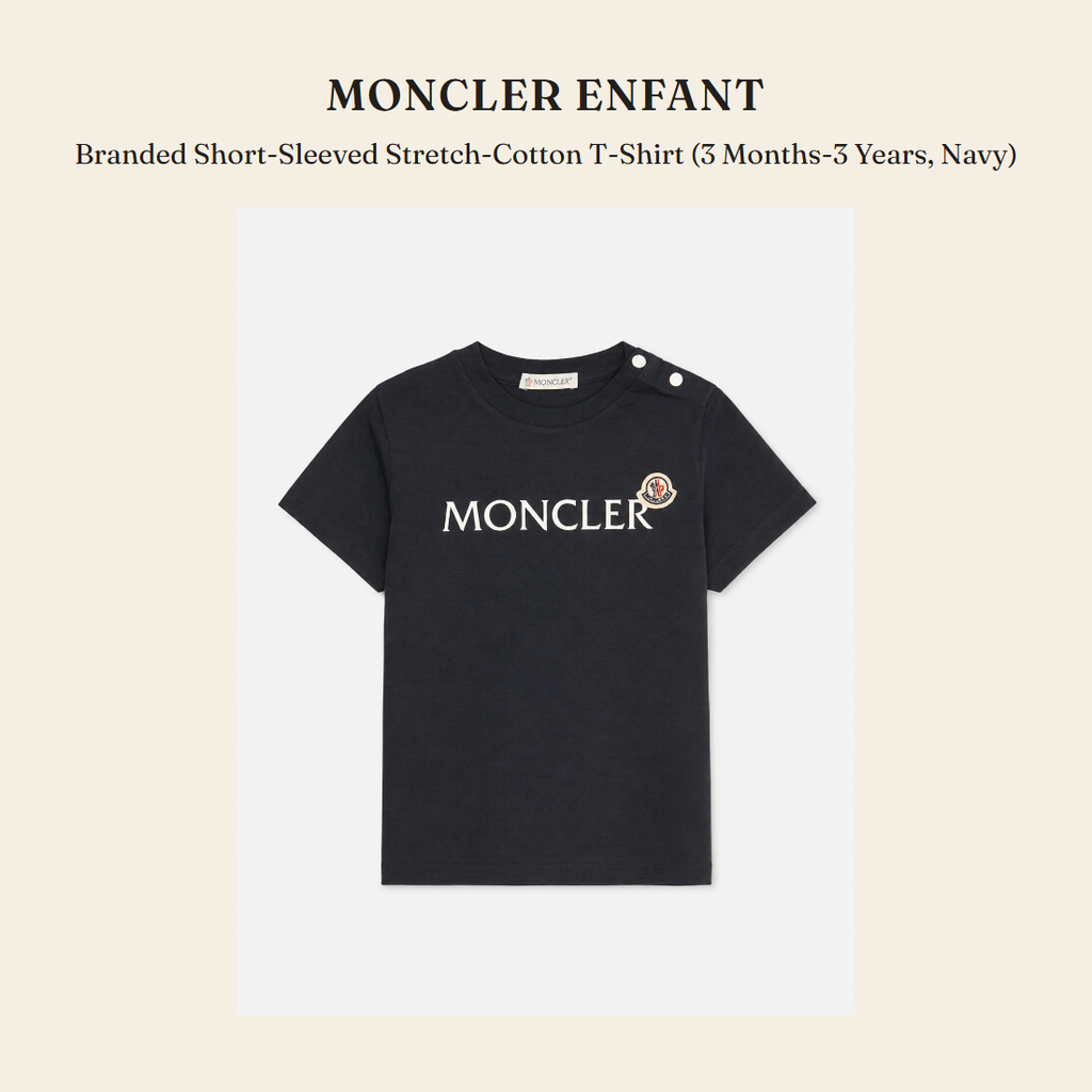 몽클레르 앙팡(Moncler Enfant) Branded Short-Sleeved Stretch-Cotton T-Shirt (3 Months-3 Years, Navy) - 영국 정품 직수입 | Lhea UK(레아영국)