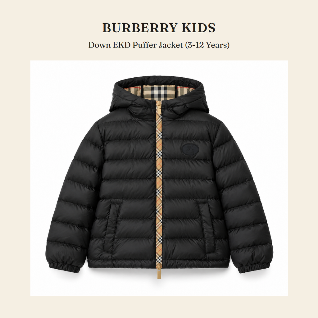 버버리 키즈(Burberry Kids) Down EKD Puffer Jacket (3-12 Years) - 영국 정품 직수입 | Lhea UK(레아영국)
