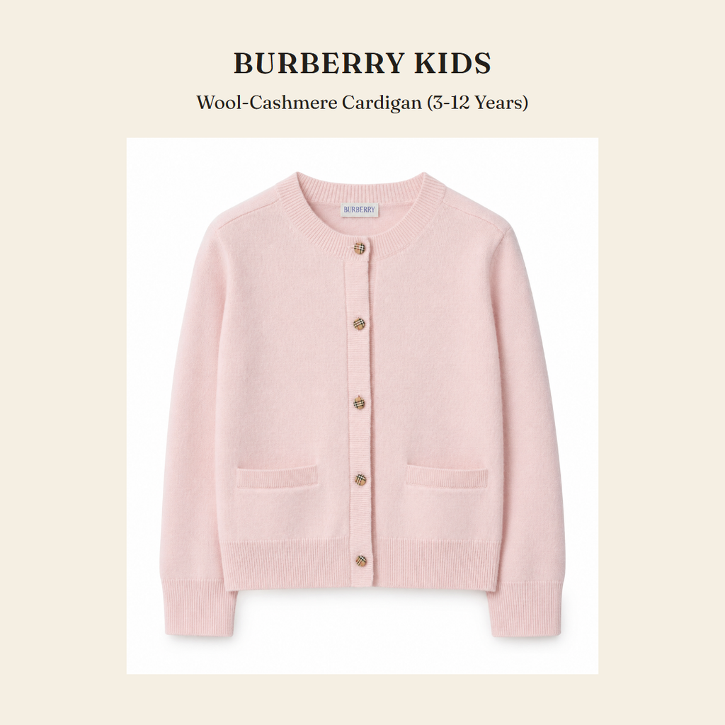 버버리 키즈(Burberry Kids) Wool-Cashmere Cardigan (3-12 Years) - 영국 정품 직수입 | Lhea UK(레아영국)