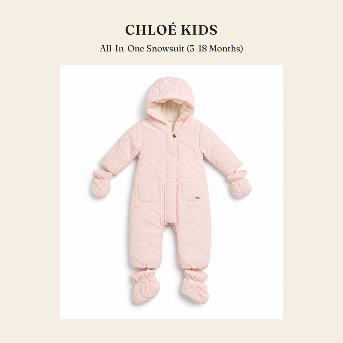 클로에 키즈(Chloé Kids) All-In-One Snowsuit (3-18 Months) - 영국 정품 직수입 | Lhea UK(레아영국)