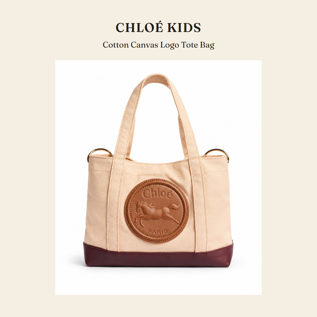 클로에 키즈(Chloé Kids) Cotton Canvas Logo Tote Bag 토트백 - 영국 정품 직수입 | Lhea UK(레아영국)