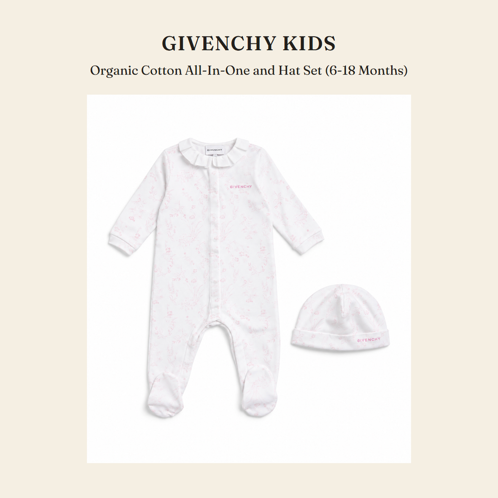 지방시 키즈(Givenchy Kids) Organic Cotton All-In-One and Hat Set (6-18 Months) - 영국 정품 직수입 | Lhea UK(레아영국)