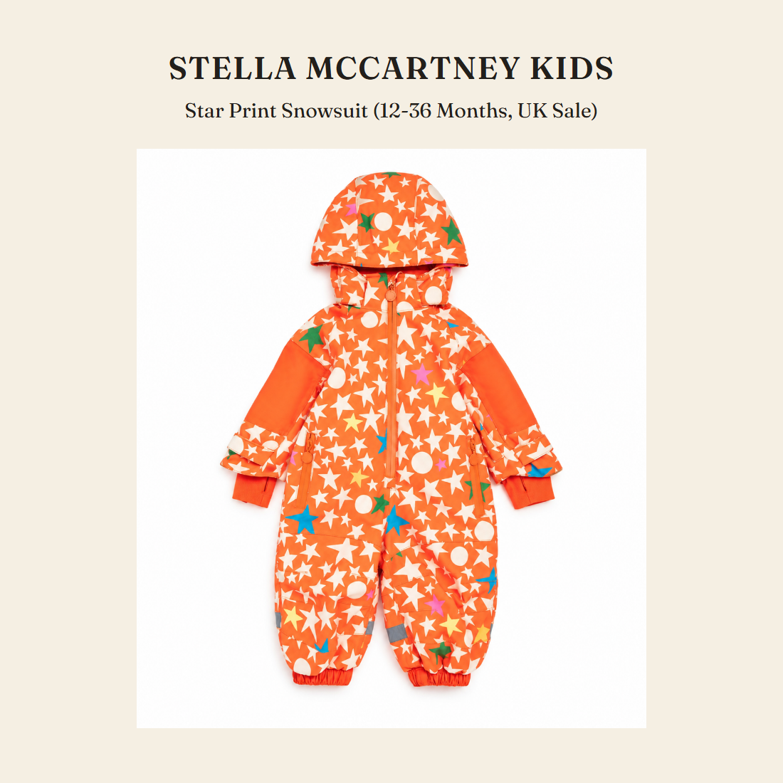 스텔라 매카트니 키즈(Stella McCartney Kids) Star Print Snowsuit (12-36 Months, UK Sale) - 영국 정품 직수입 | Lhea UK(레아영국)