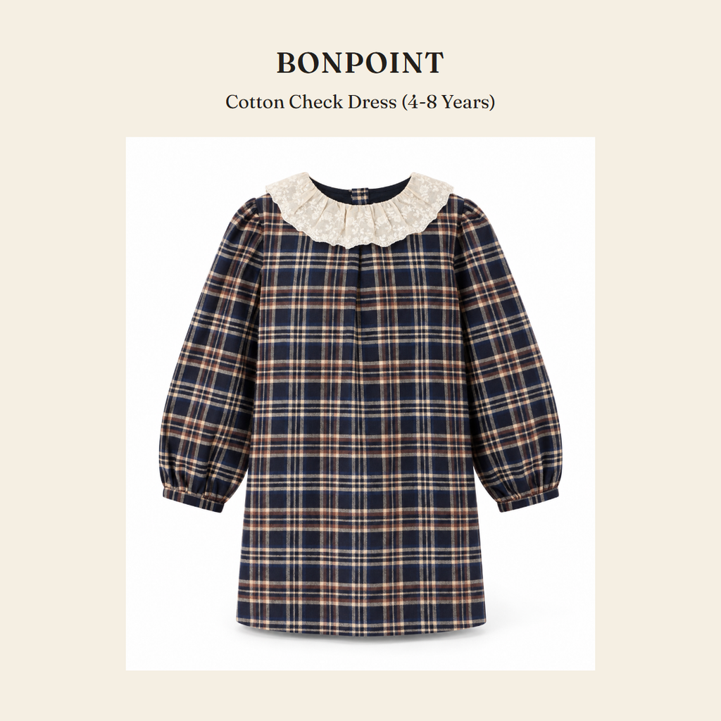 봉포인트(Bonpoint) Cotton Check Dress (4-8 Years) 원피스 - 영국 정품 직수입 | Lhea UK(레아영국)