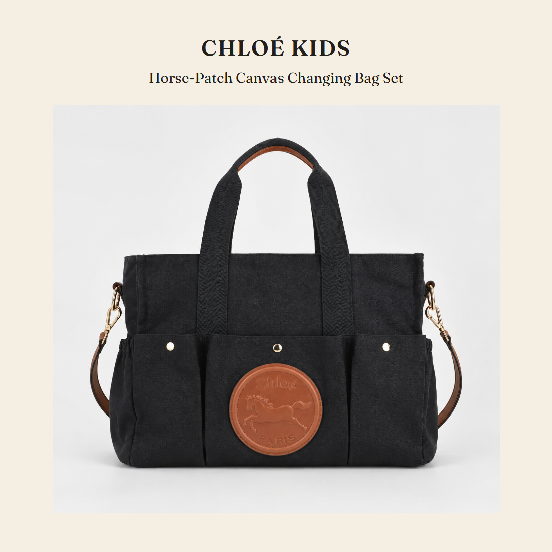 클로에 키즈(Chloé Kids) Horse-Patch Canvas Changing Bag Set - 영국 정품 직수입 | Lhea UK(레아영국)