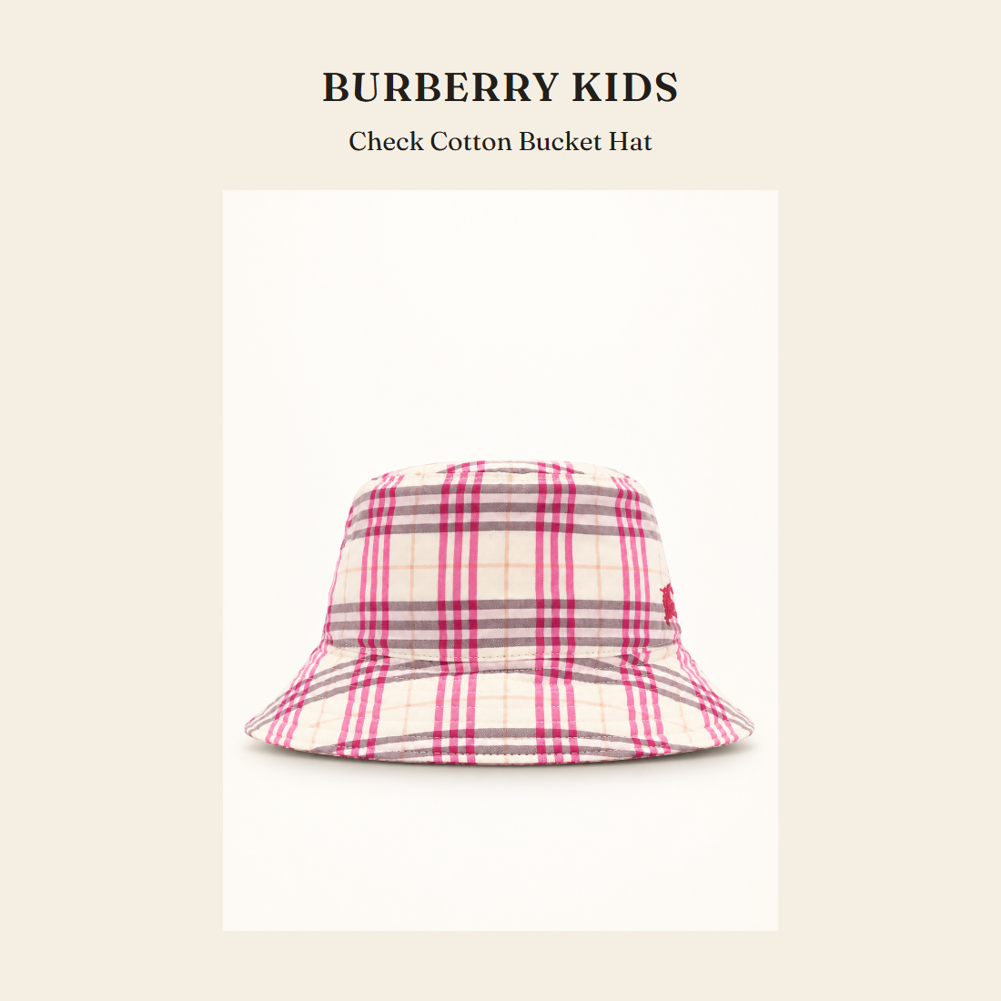버버리 키즈(Burberry Kids) Check Cotton Bucket Hat - 영국 정품 직수입 | Lhea UK(레아영국)