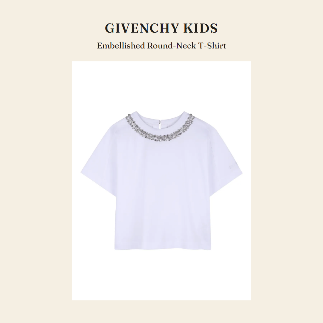 지방시 키즈(Givenchy Kids) Embellished Round-Neck T-Shirt 티셔츠 - 영국 정품 직수입 | Lhea UK(레아영국)