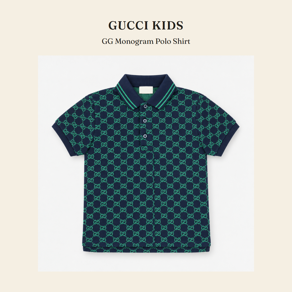 구찌 키즈(Gucci Kids) GG Monogram Polo Shirt 폴로 셔츠 - 영국 정품 직수입 | Lhea UK(레아영국)