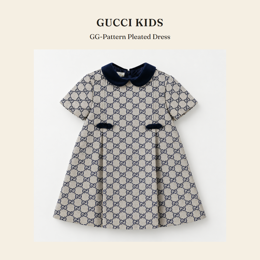 구찌 키즈(Gucci Kids) GG-Pattern Pleated Dress 원피스 - 영국 정품 직수입 | Lhea UK(레아영국)