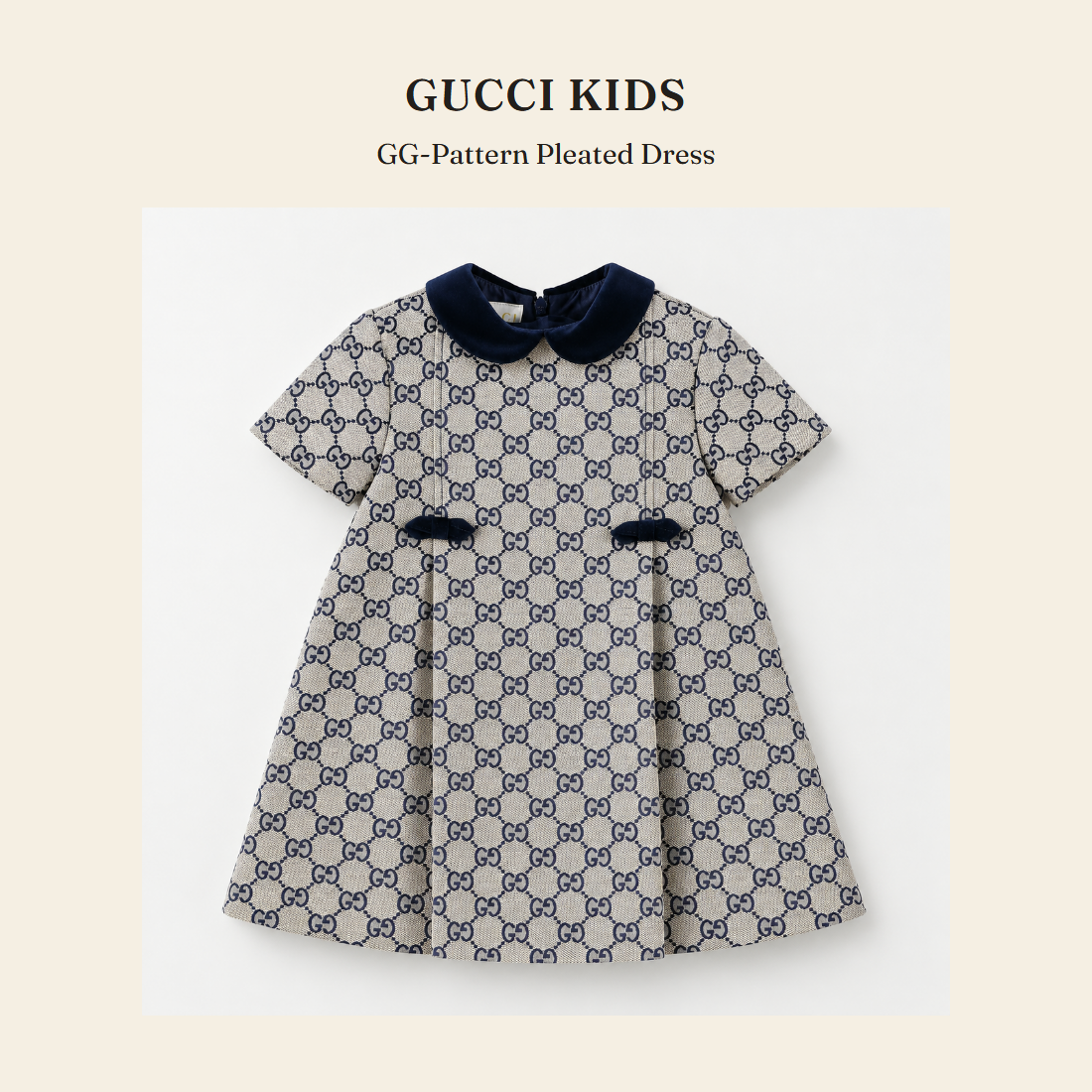 구찌 키즈(Gucci Kids) GG-Pattern Pleated Dress 원피스 - 영국 정품 직수입 | Lhea UK(레아영국)