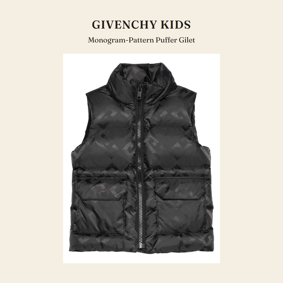 지방시 키즈(Givenchy Kids) Monogram-Pattern Puffer Gilet - 영국 정품 직수입 | Lhea UK(레아영국)