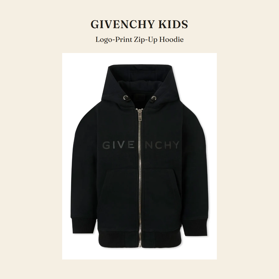 지방시 키즈(Givenchy Kids) Logo-Print Zip-Up Hoodie - 영국 정품 직수입 | Lhea UK(레아영국)
