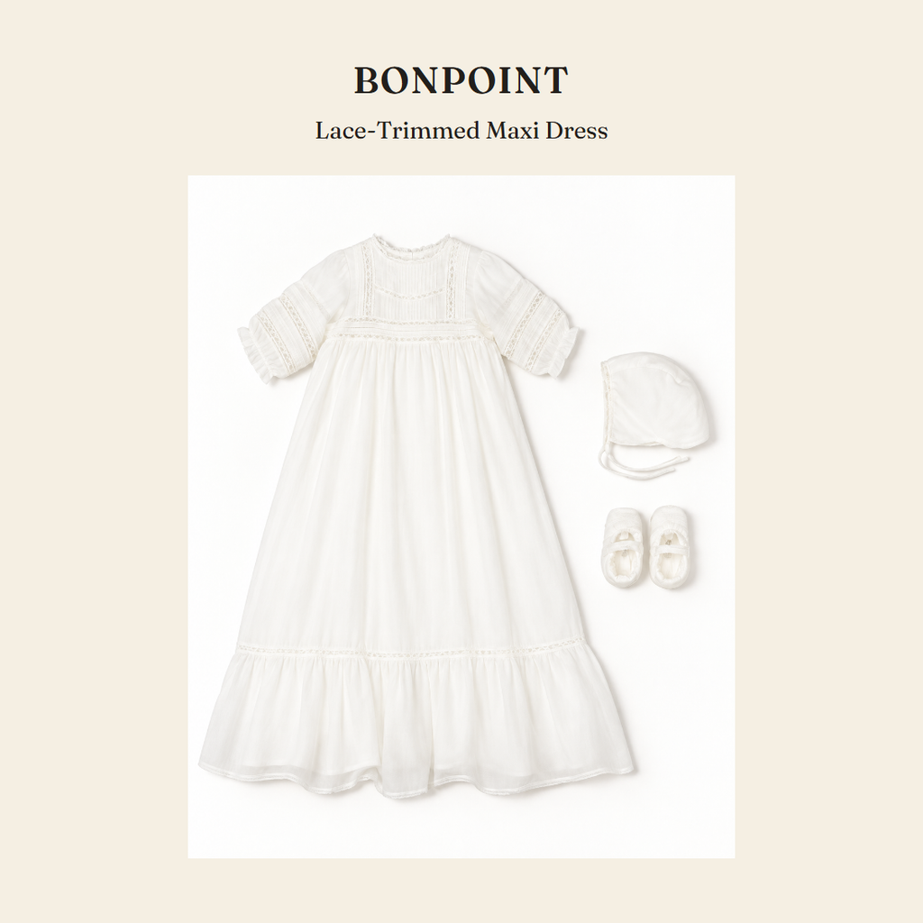 봉포인트(Bonpoint) Lace-Trimmed Maxi Dress - 영국 정품 직수입 | Lhea UK(레아영국)