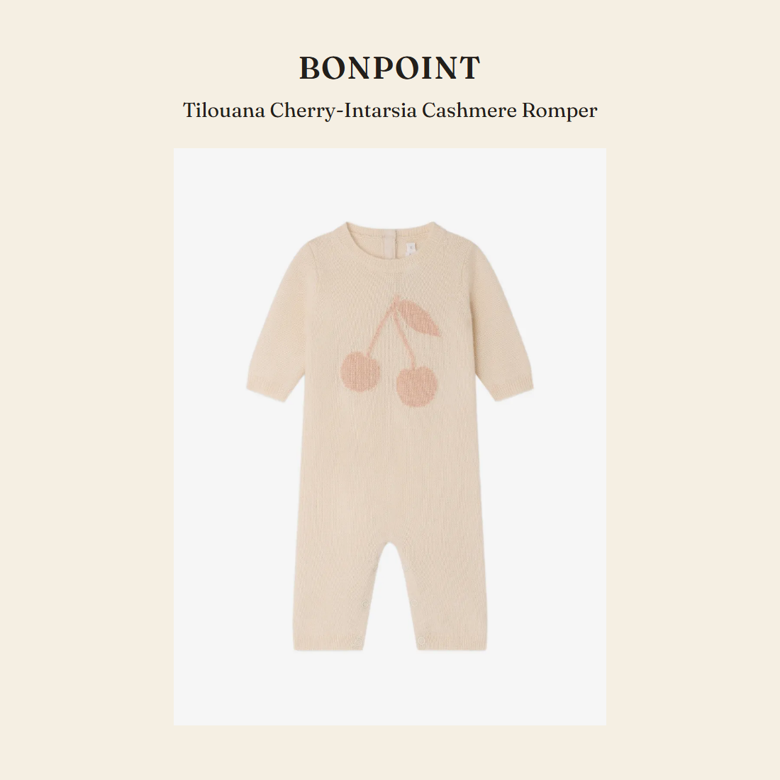 봉포인트(Bonpoint) Tilouana Cherry-Intarsia Cashmere Romper - 영국 정품 직수입 | Lhea UK(레아영국)