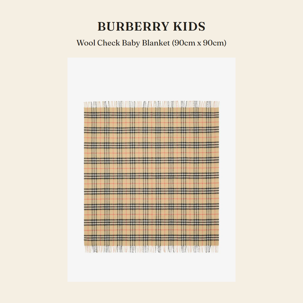 버버리 키즈(Burberry Kids) Wool Check Baby Blanket (90cm x 90cm) - 영국 정품 직수입 | Lhea UK(레아영국)