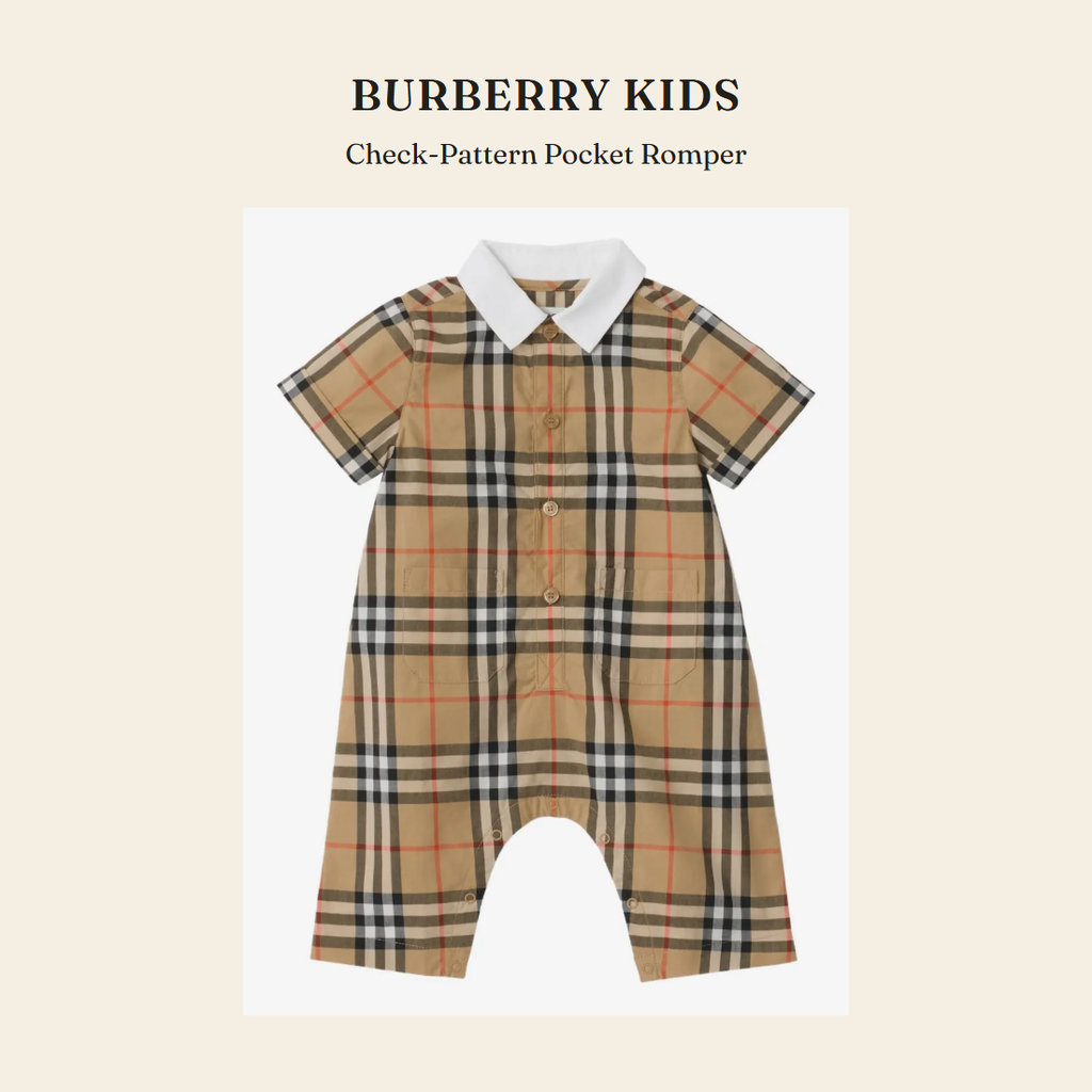 버버리 키즈(Burberry Kids) Check-Pattern Pocket Romper - 영국 정품 직수입 | Lhea UK(레아영국)