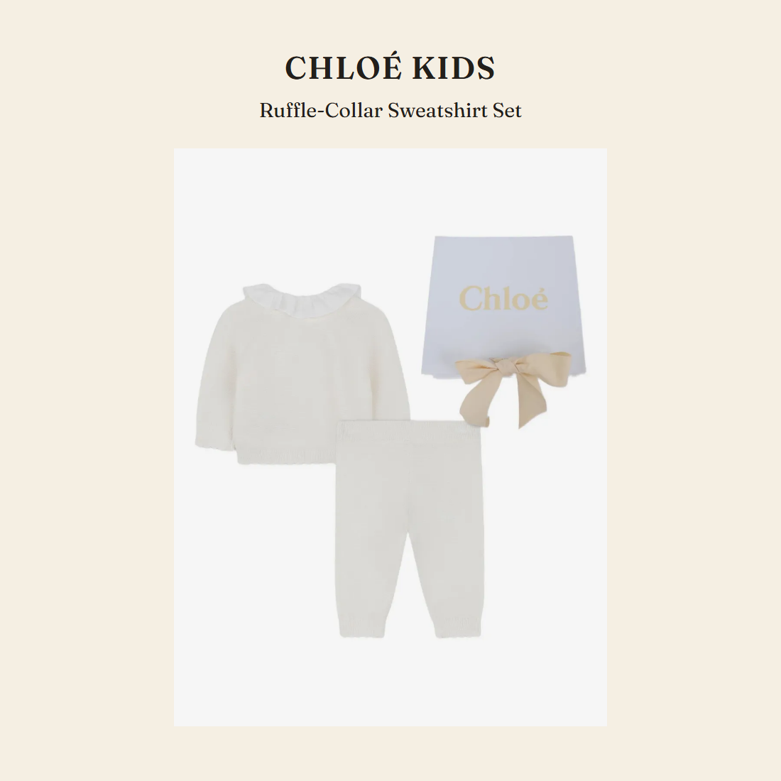 클로에 키즈(Chloé Kids) Ruffle-Collar Sweatshirt Set - 영국 정품 직수입 | Lhea UK(레아영국)