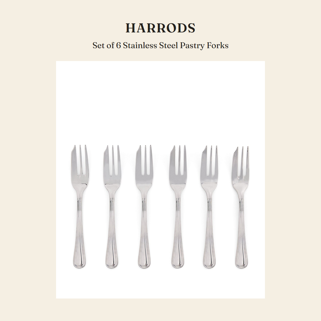 해로즈(Harrods) Set of 6 Stainless Steel Pastry Forks 주방용품 - 영국 정품 직수입 | Lhea UK(레아영국)