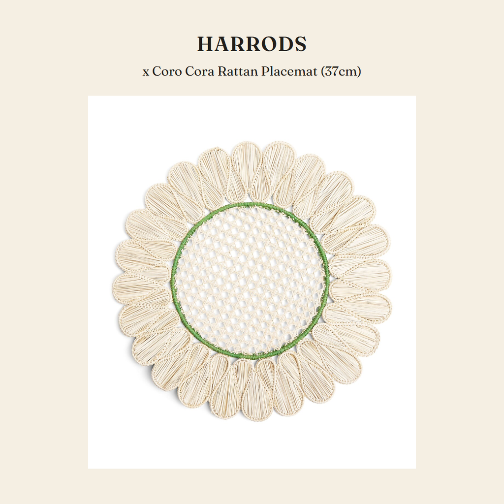 해로즈(Harrods) x Coro Cora Rattan Placemat (37cm) 홈 텍스타일 - 영국 정품 직수입 | Lhea UK(레아영국)