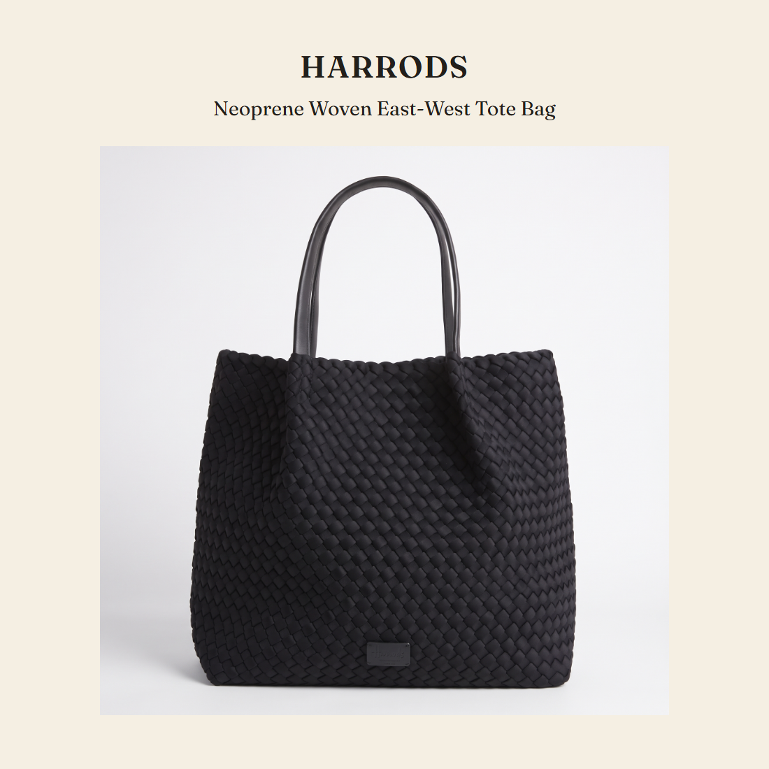 해로즈(Harrods) Neoprene Woven East-West Tote Bag 토트백 - 영국 정품 직수입 | Lhea UK(레아영국)