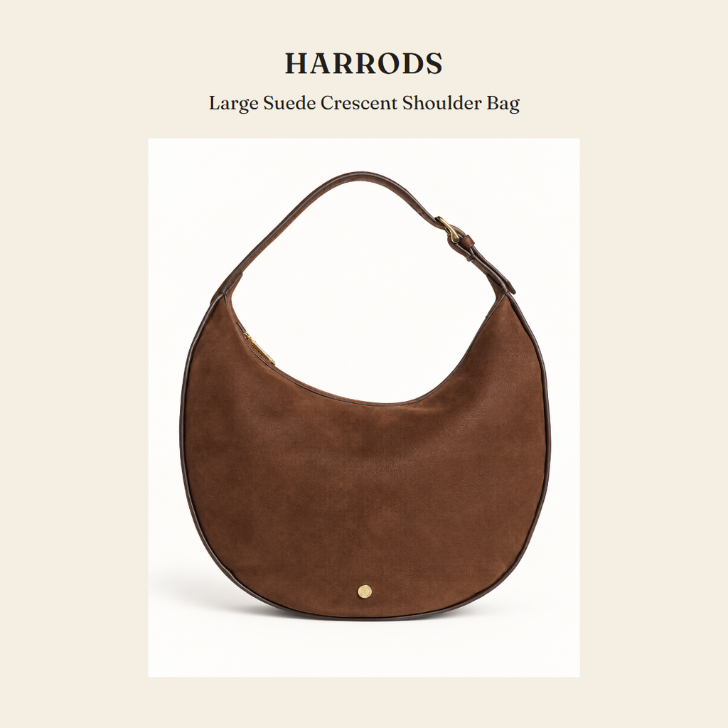 해로즈(Harrods) Large Suede Crescent Shoulder Bag 숄더백 - 영국 정품 직수입 | Lhea UK(레아영국)