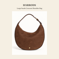 해로즈(Harrods) Large Suede Crescent Shoulder Bag 숄더백 - 영국 정품 직수입 | Lhea UK(레아영국)