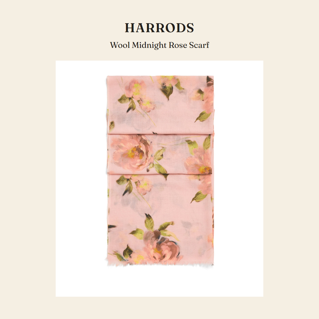 해로즈(Harrods) Wool Midnight Rose Scarf 스카프 - 영국 정품 직수입 | Lhea UK(레아영국)