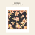 해로즈(Harrods) Silk Midnight Rose Scarf 스카프 - 영국 정품 직수입 | Lhea UK(레아영국)