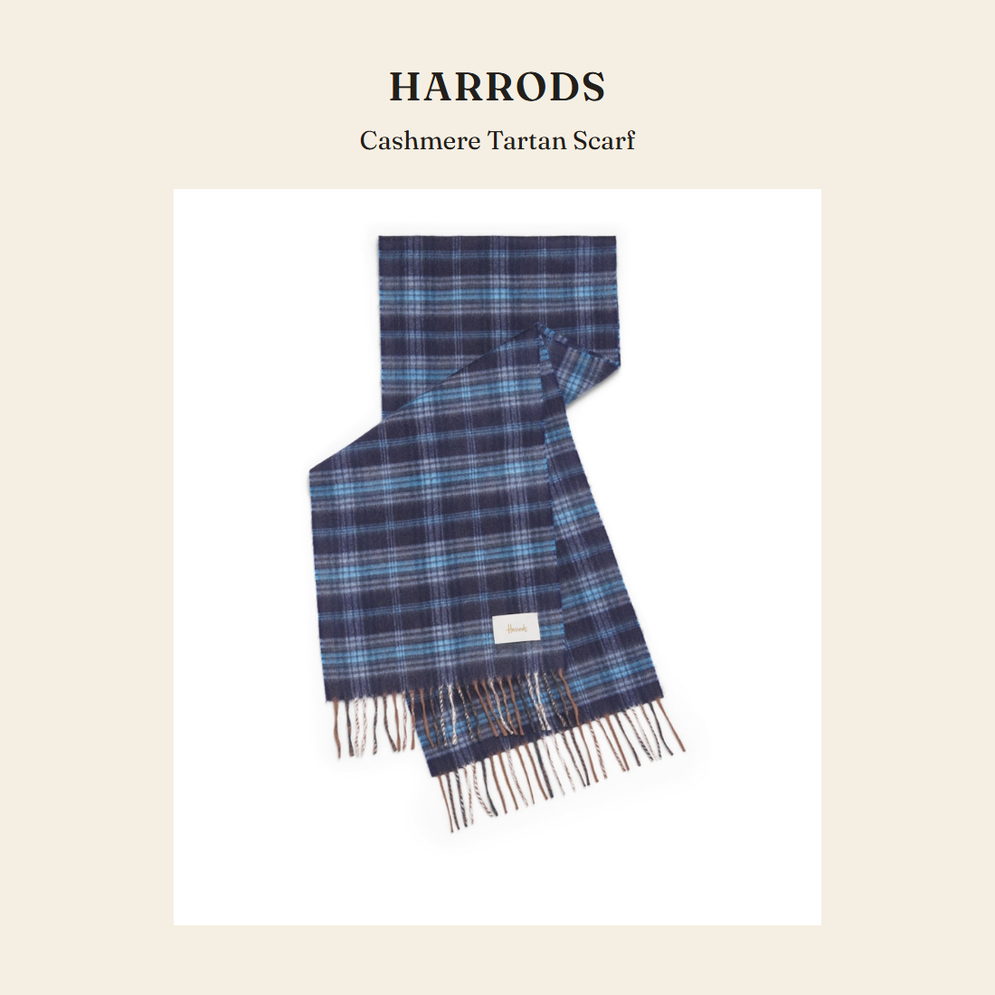 해로즈(Harrods) Cashmere Tartan Scarf 스카프 - 영국 정품 직수입 | Lhea UK(레아영국)