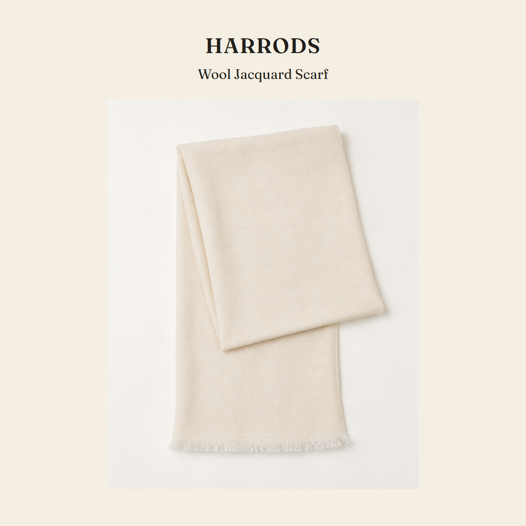 해로즈(Harrods) Wool Jacquard Scarf 스카프 - 영국 정품 직수입 | Lhea UK(레아영국)