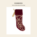 해로즈(Harrods) Velvet Embroidered Stocking 홈 데코 - 영국 정품 직수입 | Lhea UK(레아영국)