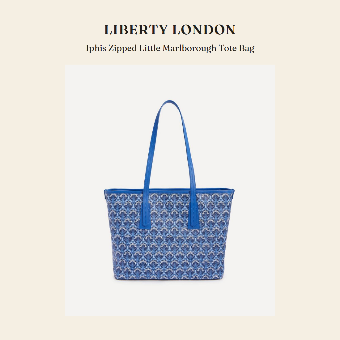 리버티 런던(Liberty London) Iphis Zipped Little Marlborough Tote Bag 토트백 - 영국 정품 직수입 | Lhea UK(레아영국)