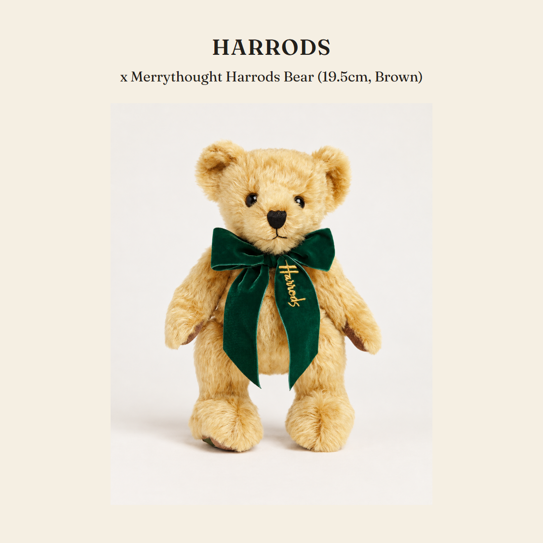 해로즈(Harrods) x Merrythought Harrods Bear (19.5cm, Brown) 소프트토이 - 영국 정품 직수입 | Lhea UK(레아영국)