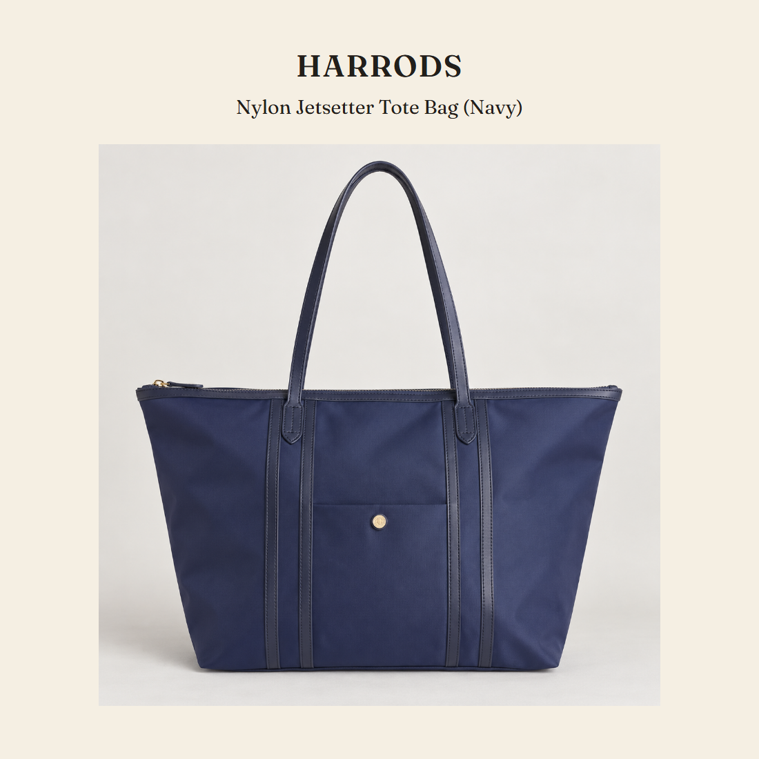해로즈(Harrods) Nylon Jetsetter Tote Bag (Navy) 토트백 - 영국 정품 직수입 | Lhea UK(레아영국)