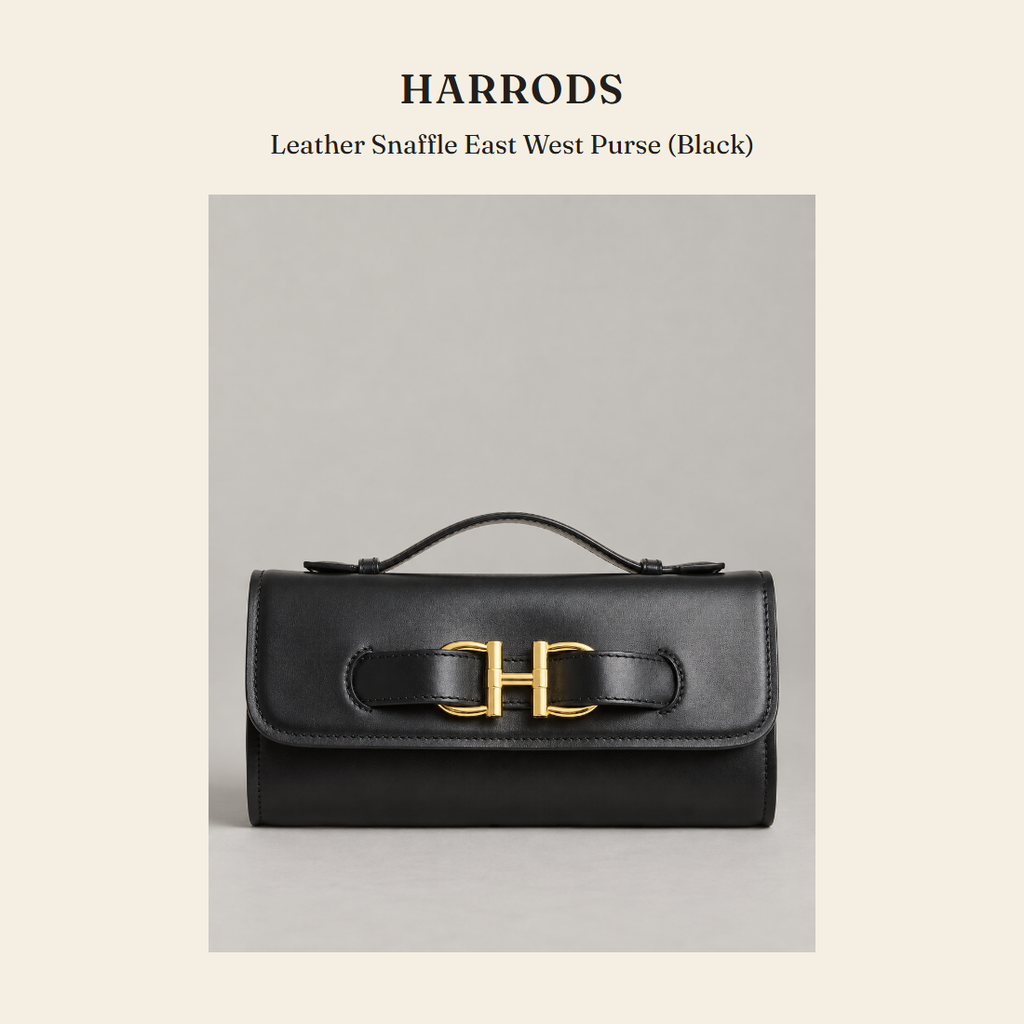 해로즈(Harrods) Leather Snaffle East West Purse (Black) - 영국 정품 직수입 | Lhea UK(레아영국)