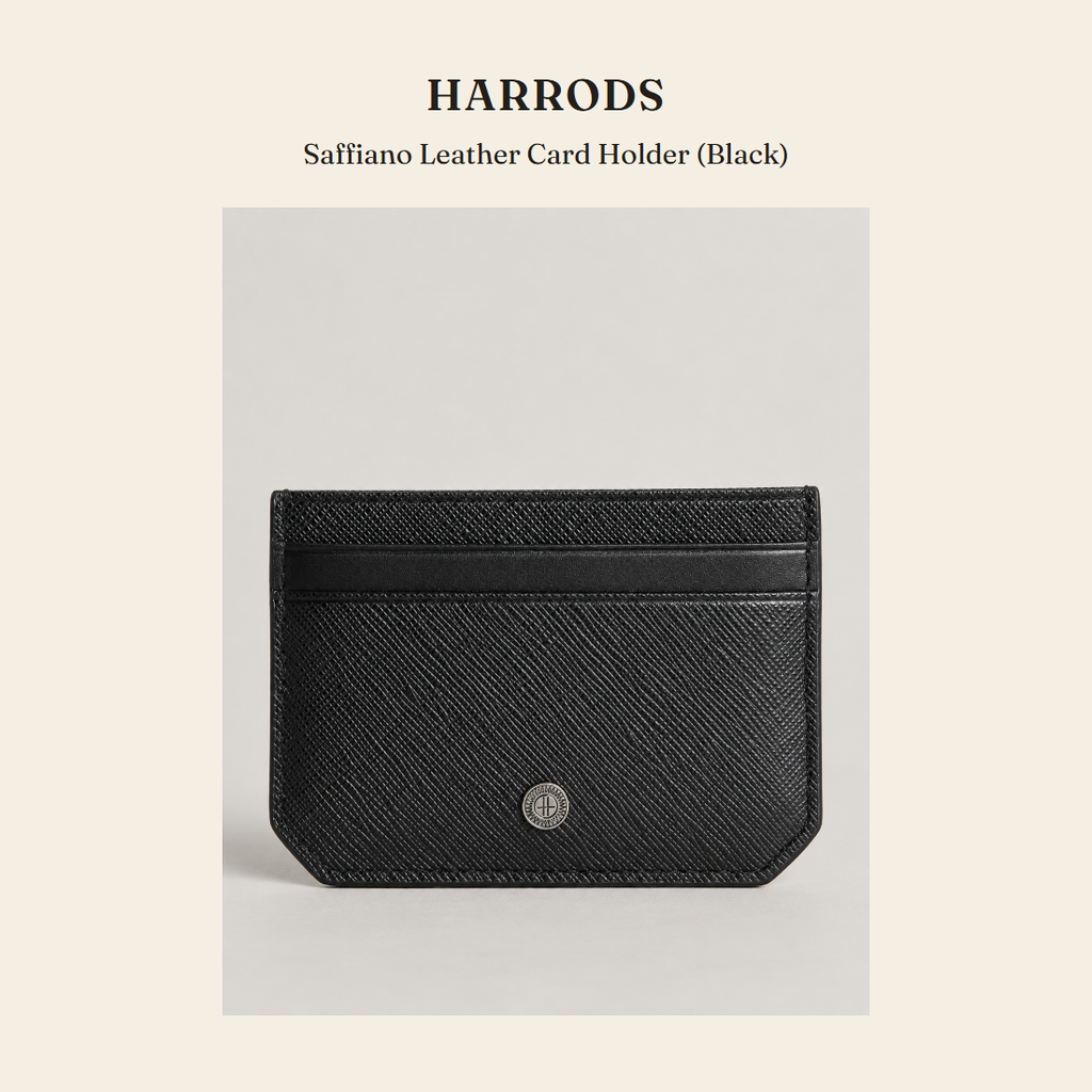 해로즈(Harrods) Saffiano Leather Card Holder (Black) 지갑 - 영국 정품 직수입 | Lhea UK(레아영국)