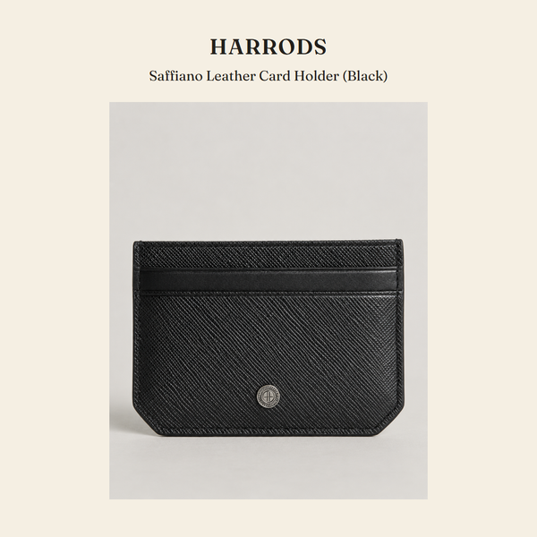 해로즈(Harrods) Saffiano Leather Card Holder (Black) 지갑 - 영국 정품 직수입 | Lhea UK(레아영국)