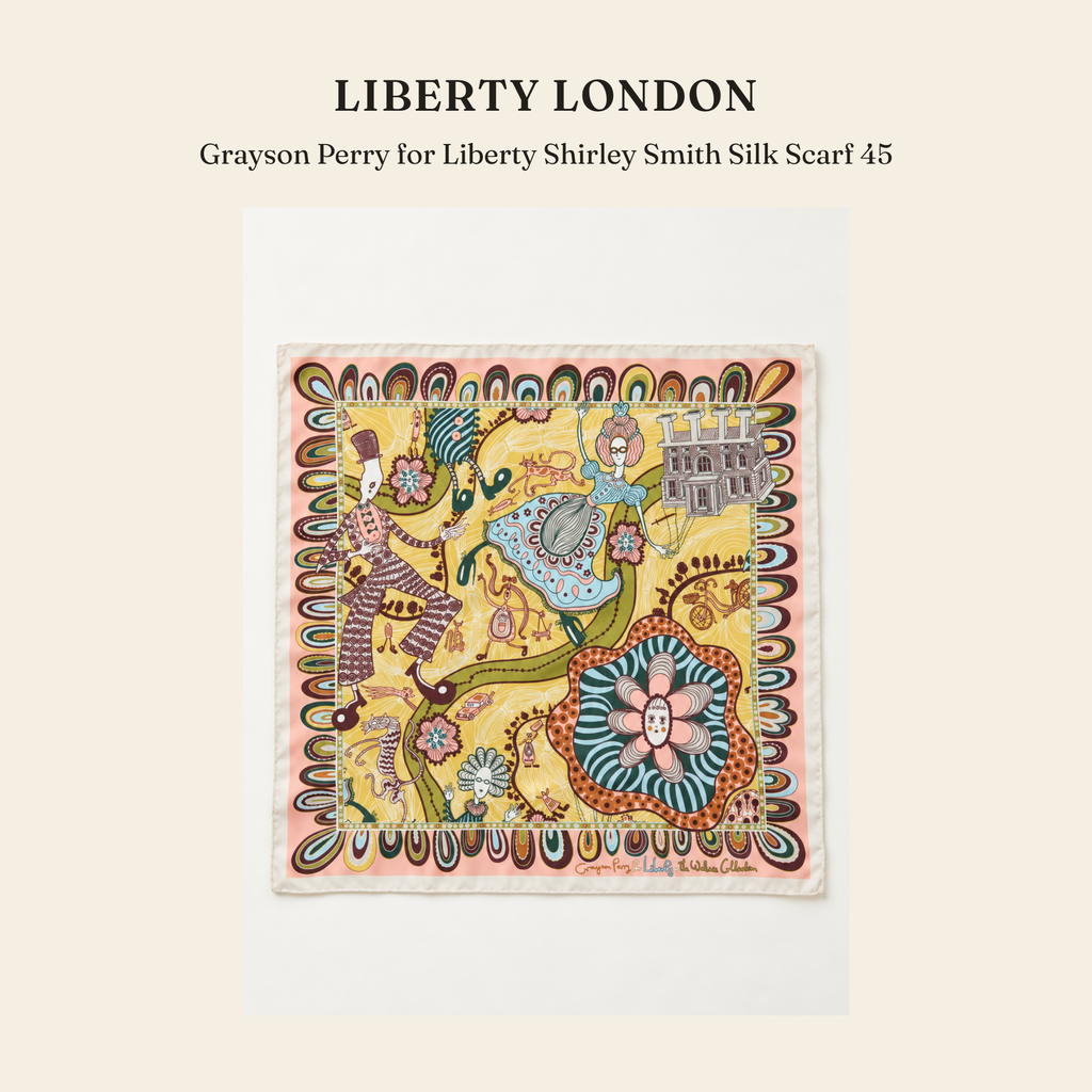리버티 런던(Liberty London) Grayson Perry for Liberty Shirley Smith Silk Scarf 45 스카프 - 영국직구 정품 | 레아영국