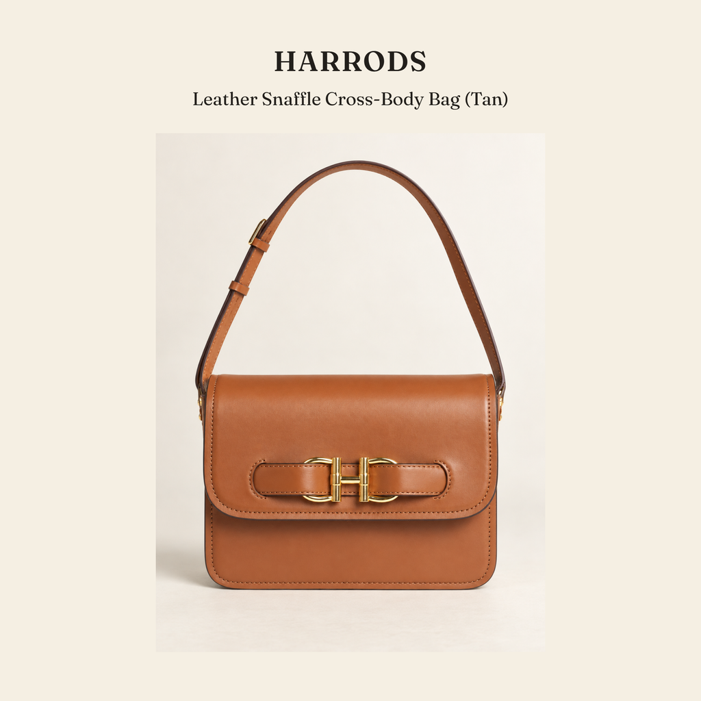 해로즈(Harrods) Leather Snaffle Cross-Body Bag (Tan) - 영국직구 정품 | 레아영국