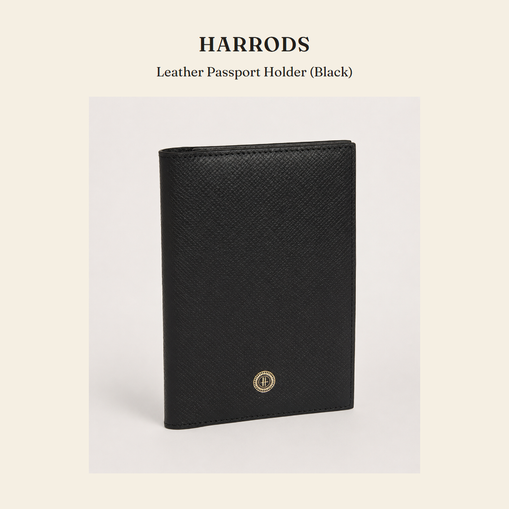 해로즈(Harrods) Leather Passport Holder (Black) - 영국 정품 직수입 | Lhea UK(레아영국)